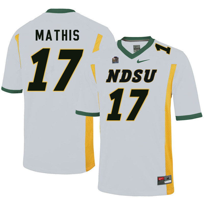 Men #17 Zach Mathis North Dakota State Bison College Football Jerseys Sale-White